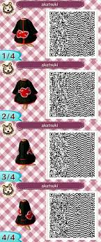 Akatsuki Robe From Naruto Animal Crossing Qr Qr Codes Animal Crossing Animal Crossing