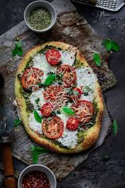 Pin On Binjal S Veg Kitchen Photos And Recipes Basil Pesto Pizza Recipe Pesto Pizza Recipe Pesto Pizza