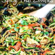 One Pot Spicy Thai Zoodles Recipe Yummly Recipe Zoodle Recipes Healthy Eating Veggie Recipes