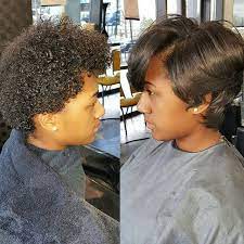 Voiceofhair Stylists Styles On Instagram Transformation Tuesday Love This Naturalhair Pixie Sty Natural Hair Blowout Natural Hair Styles Short Sassy Hair