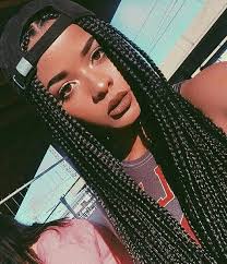 Black And Brown Box Braids On Dark Skin Pin On Hair