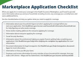 But if the coverage your employer offers doesn't meet the tests for. Marketplace Application Checklist