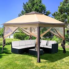 Amazon Com Pamapic 11x11 Pop Up Gazebo With Mosquito Netting Outdoor Canopy Tent Gazebo For Patio Deck And Backyar Canopy Tent Outdoor Canopy Outdoor Gazebo