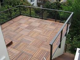 Wood Deck Over Roof Railing On The Face Of Wall And Not Penetrating Roof Membrane Roofingideas Rooftop Patio Deck Flooring Porch Design