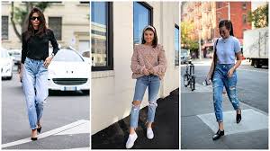 How to style mom jeans in 2021 to elongate your silhouette wear a closely fitted top and add a pair of heeled boots to lengthen your legs and balance out the loosely fitted denim. How To Wear Mom Jeans With Style The Trend Spotter
