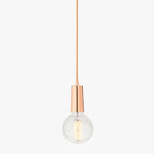 Rose Gold Single Bulb Hanging Textile Cord Pendant With Vintage Bulb Vintage Bulb Hanging Pendant Lights Rose Gold Pendant Light