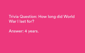 To this day, he is studied in classes all over the world and is an example to people wanting to become future generals. 90 Unique History Trivia Questions Answers Hard Easy