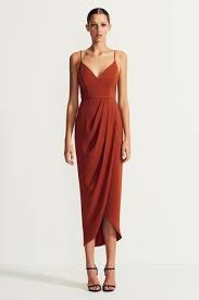 Core Cocktail Dress - Rust Rust Dress Rust Bridesmaid Dress Orange Cocktail Dresses