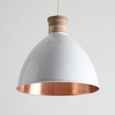 White And Copper Pendant Lights Copper Pendant Lights Copper Lighting Wood Pendant Light