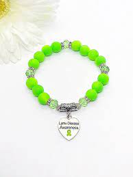Lyme Disease Awareness Bracelet Lyme Disease Lime Bracelet Etsy