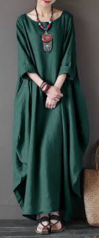 Us 25 59 50 L 5xl Casual Women Loose Pure Color Baggy 3 4 Sleeve Maxi Dress Women S Clothing From Clothing And Apparel On Banggood Com Naryady Odezhda Dlya Beremennyh Stil Boho