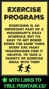 Information About Printing Various Exercises Exercise Routines To Take With You On Your Lds Mission Plus 4 Other Thin Mission Prep Missionary Mom Missionary