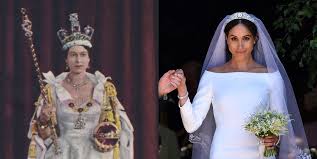 Queen elizabeth ii and prince charles beamed in a pair of new photos released to mark easter weekend. Meghan Markle S Wedding Dress Paid Tribute To Queen Elizabeth Ii S 1953 Coronation Gown