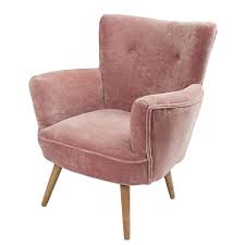 Ll➤ poltrone su maisons du monde ✅ consegna gratuita in tutti i negozi & resi gratuiti per 14 giorni. Sessel Aus Rosa Samt Mit Fussen Aus Eichenholz Sao Paulo Maisons Du Monde