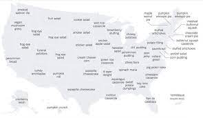 A Map Of The Most Googled Distinct Thanksgiving Recipes Broken Down By State Thanksgiving Recipes Thanksgiving Side Dishes Favorite Thanksgiving