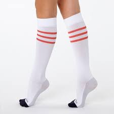 Companion Compression Sock White Varsity Comrad Socks Compression Socks Compression