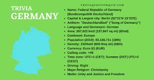 Well, we've got 250+ trivia … 100 Trivia About Germany Printable Interesting Facts Trivia Qq