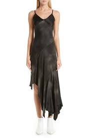 Black And Yellow Tie Dye Dress Marques Almeida Tie Dye Silk Dress Main Color Yellow Black Stylish Formal Dresses Women Clothes Sale Buy Dress