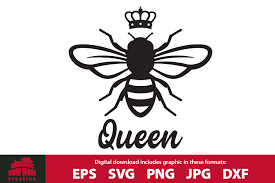 Queen Bee Svg Eps Jpg Png Dxf File 482252 Cut Files Design Bundles