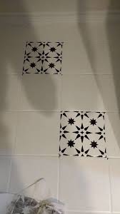 Then roll over your stencil. I Painted And Stenciled My Ceramic Tile Hometalk
