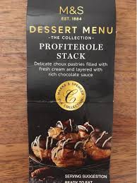 Savory profiterole are also made, filled with pureed meats, cheese, and so on. Profiterole Stack M S