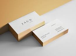 Gold Edges Business Card Mockup Business Card Mock Up Gold Edge Business Card Free Business Card Mockup