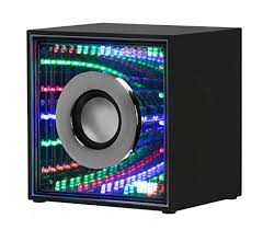 Sharper Image Sbt636bk Infinity Lights Mirror Bluetooth Wireless Speaker With Lights Colorful Led Show Wireless Speakers Bluetooth Infinity Lights Homeaudio