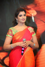 Telugu Anchor Shyamala In Orange Saree At Rough Moviesexiezpix Web Porn