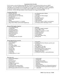 transferable skills worksheet http