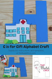 For this alphabet craft, you'll need: H Is For Hospital Alphabet Craft That Bald Chick