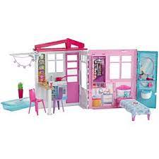 Kid #4 take barbie® doll and her friend to the malibu ave.™ mall! Barbie Malibu House Playset Fxg57 Barbie Shop