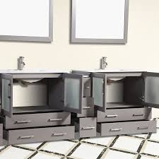 Fresca vanities are a stellar fit for any bathroom with a modern fresca vanities can be found in a wide range of sizes both single & double bowl to suit any size of bathroom. Vanity Art 96 Double Sink Bathroom Vanity Set 10 Dove Tailed Drawers 3 Cabinets 2 Shelves Soft Closing Doors With Free Mirror Overstock 12609925