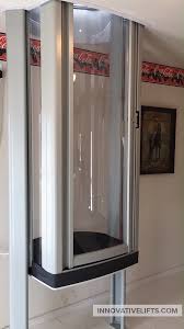 This model elevator by stiltz lifts can fit in a corner or be installed completely in the open. Innovative Lifts Stiltz Duo Alta Shaftless Home Elevator Available In Northern Virginia And Montgomery Coun House Elevation Elevator Design Elevator Interior
