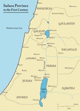 The physical division: Galilee cut off from Judaea by Samaria., AI generated