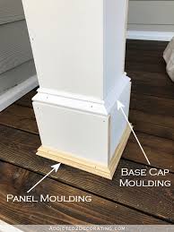 Decksdirect offers a large selection of 4 x 4 post caps for both nominal and actual posts. How To Wrap Front Porch Posts Turn Skimpy Front Porch Posts Into Pretty Columns Part 1 Addicted 2 Decorating