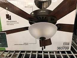 The ceiling fan was only the beginning. Hunter 44 In Ridgefield Bowl New Bronze Ceiling Fan Light Kit Brickseek