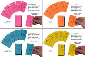 See below for instructions on how to fold and glue printable flash cards. Math Flash Cards All Facts Through 12 Addition Subtraction Multiplication Division Plus Bonus Math Facts Sheets Printables