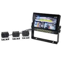 Tri-View 3-Way Wired AI Reverse Assist Forklift Camera System