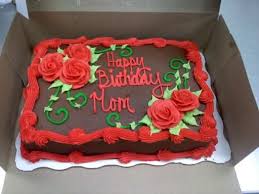 Birthday Chocolate Sheet Cake Designs A Chocolate Buttercream Iced Quarter Sheet Cake With Hand Piped Roses And Accents Birthday Sheet Cakes Sheet Cake Designs Cake