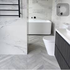 Herringbone polished marble wall and floor mosaic tile (0.994 sq. Bathroom Collective On Instagram Dilorenzo Tiles Bathroom Taps Australia Archite White Marble Bathrooms Trendy Bathroom Tiles Herringbone Tile Floors