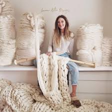 Check spelling or type a new query. Lauren Aston Designs Giant Knitting On Huge Knitting Needles And Massive Wool Yarn Giant Knitting Blanket Knitted Blankets