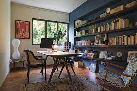 A Retro Inspired Telok Blangah Home Surrounded By Greenery Home Study Rooms Home Library Rooms Study Room Design