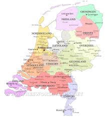 Amsterdam ist die hauptstadt der niederlande, sitz der regierung ist den haag. Niederlande Karte