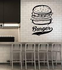 Vinyl Wall Decal Burger Fast Food Restaurant Food Truck Art Stickers Mural Ig5363 Restaurant Interior Design Restaurant Interior Fast Food Restaurant