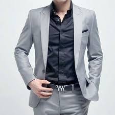 Ryan S Suit New Mens Fashion Stylish Slim Fit One Button Suit With Blue Shirt Suit Fashion Suits Men Business Wedding Suits Men