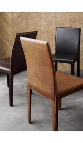 Folio Saddle Top Grain Leather Dining Chair In 2021 Leather Dining Chairs Leather Side Chair Modern Dining Arm Chairs