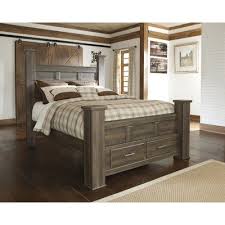 Loon Peak Iron Mountain Panel Bed High Bed Frame King Bed Frame Storage Bed Queen