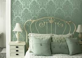 If you're looking for feng shui bedroom design ideas, then consider that it's recommended you use warm earthy colors to create a welcoming environment, or softer blues and greens to create a tranquil. Diy Vintage Style Ideas With The Antoinette Damask Stencils Royal Design Studio Stencils