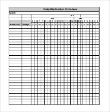 Home Medication Chart Template Free Daily Medication
