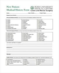 32 free new patient medical forms usmlereview document